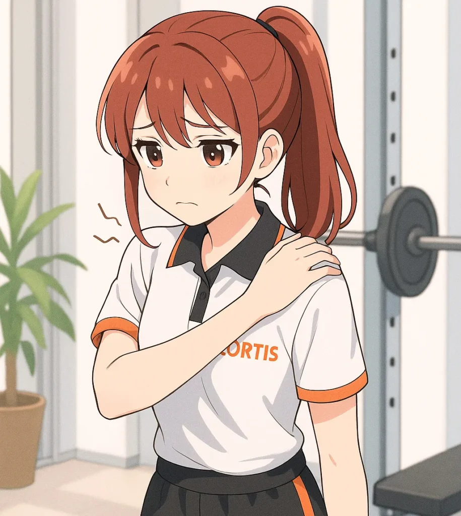 肩こりで悩むcortisちゃん