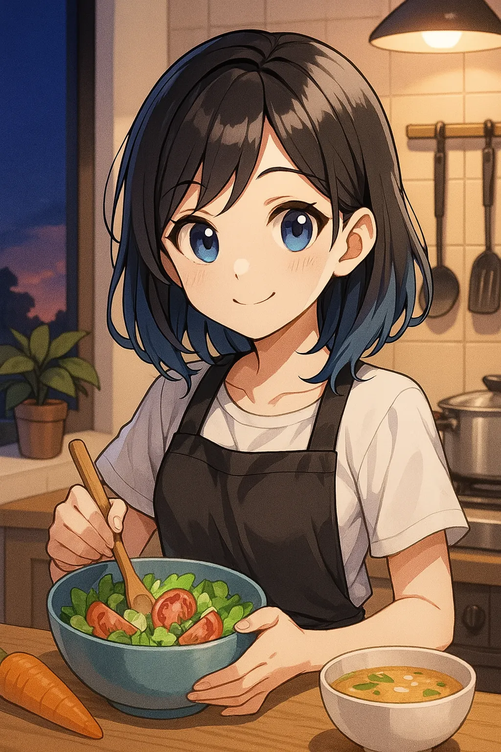 夜食を作るcortisちゃん
