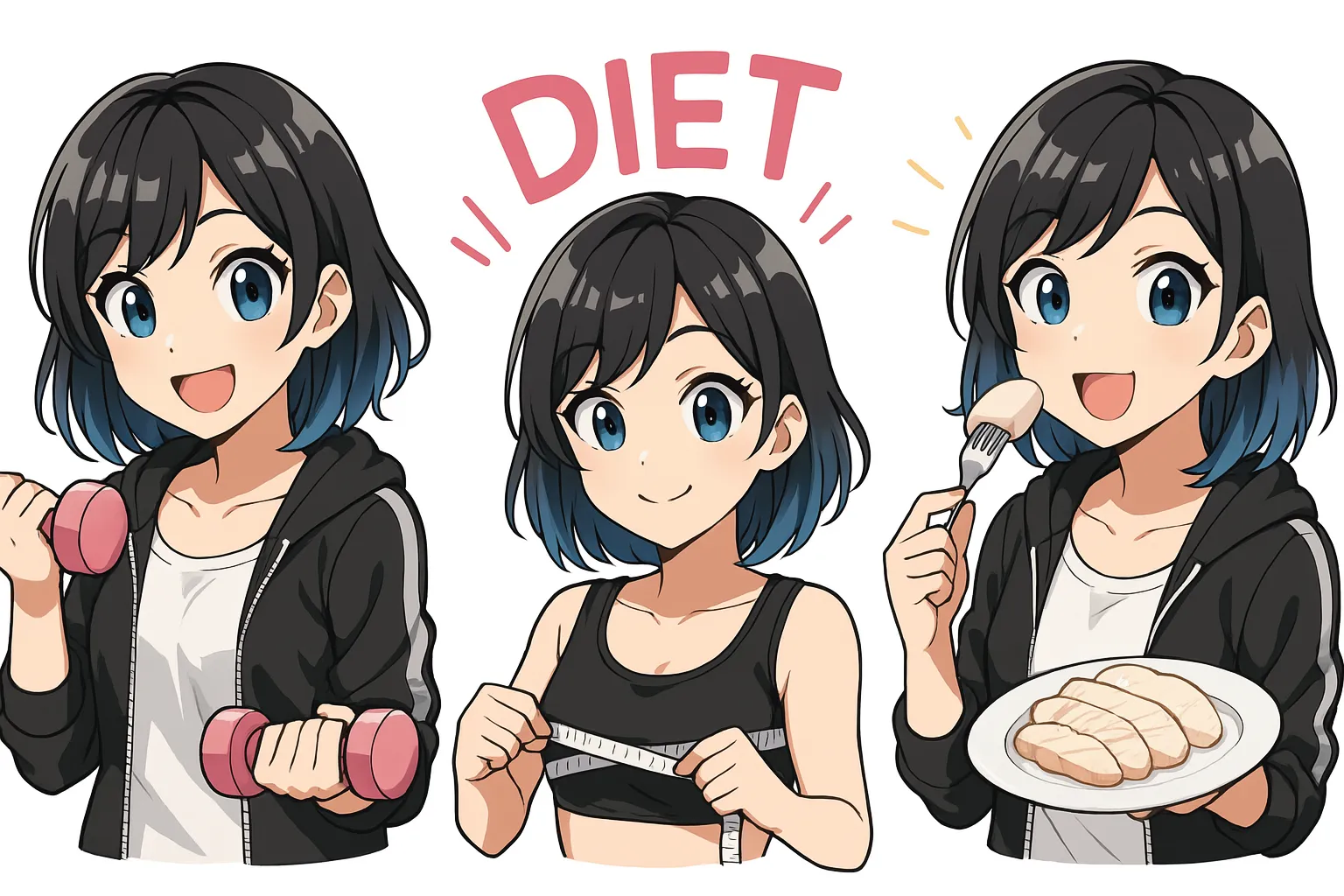 筋トレとダイエットをするcortisちゃん