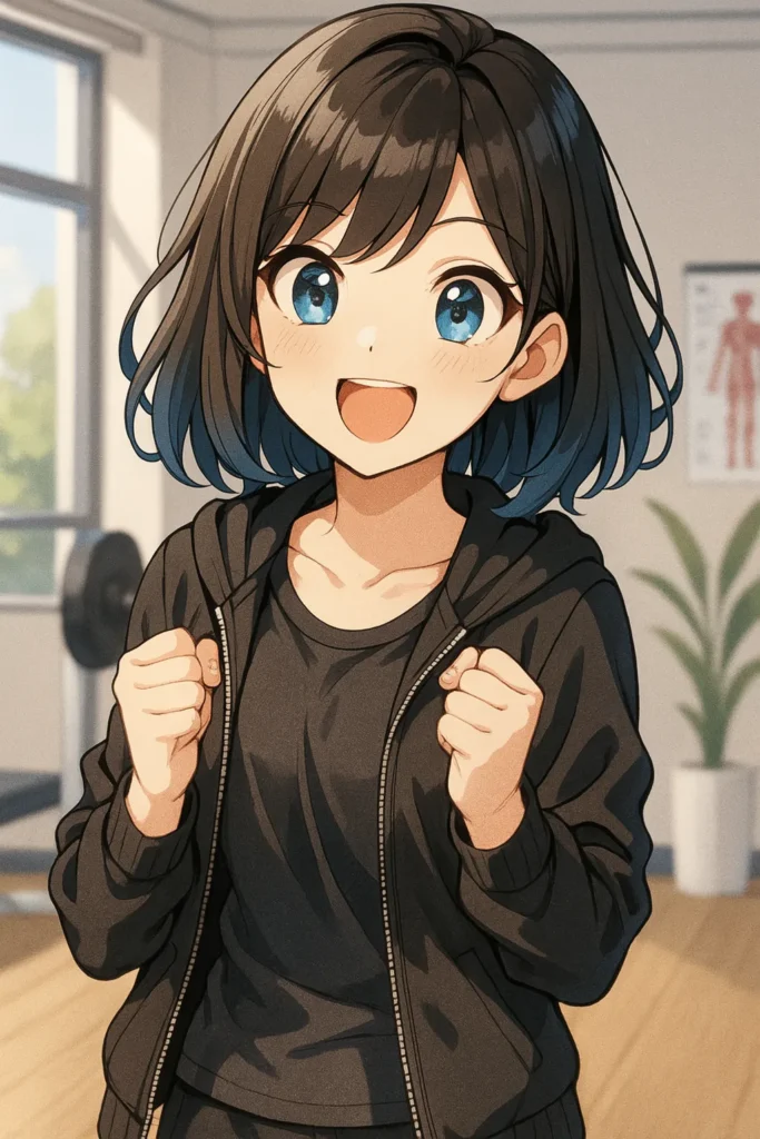 運動を楽しんでいるcortisちゃん