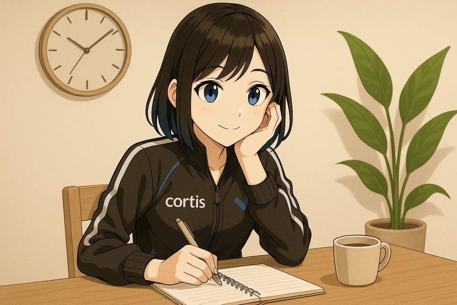 習慣化するためにスケジュールを作成している女の子