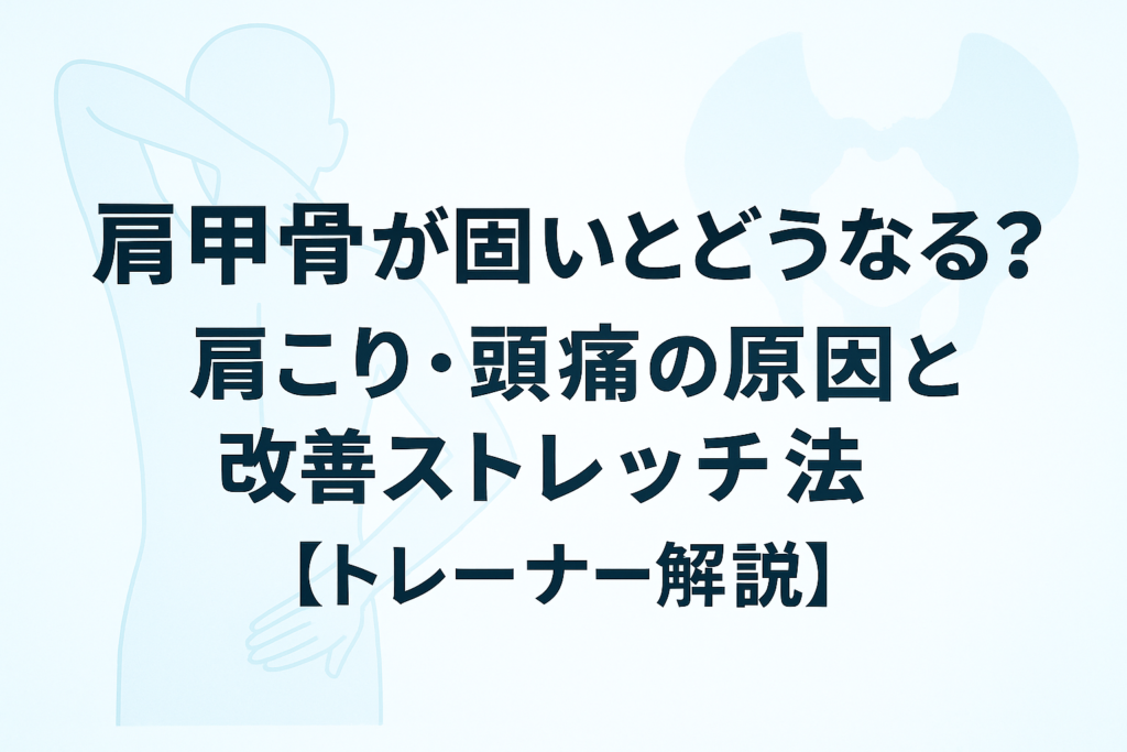 肩甲骨が固いとどうなる？肩こり・頭痛の原因と改善ストレッチ法【トレーナー解説】