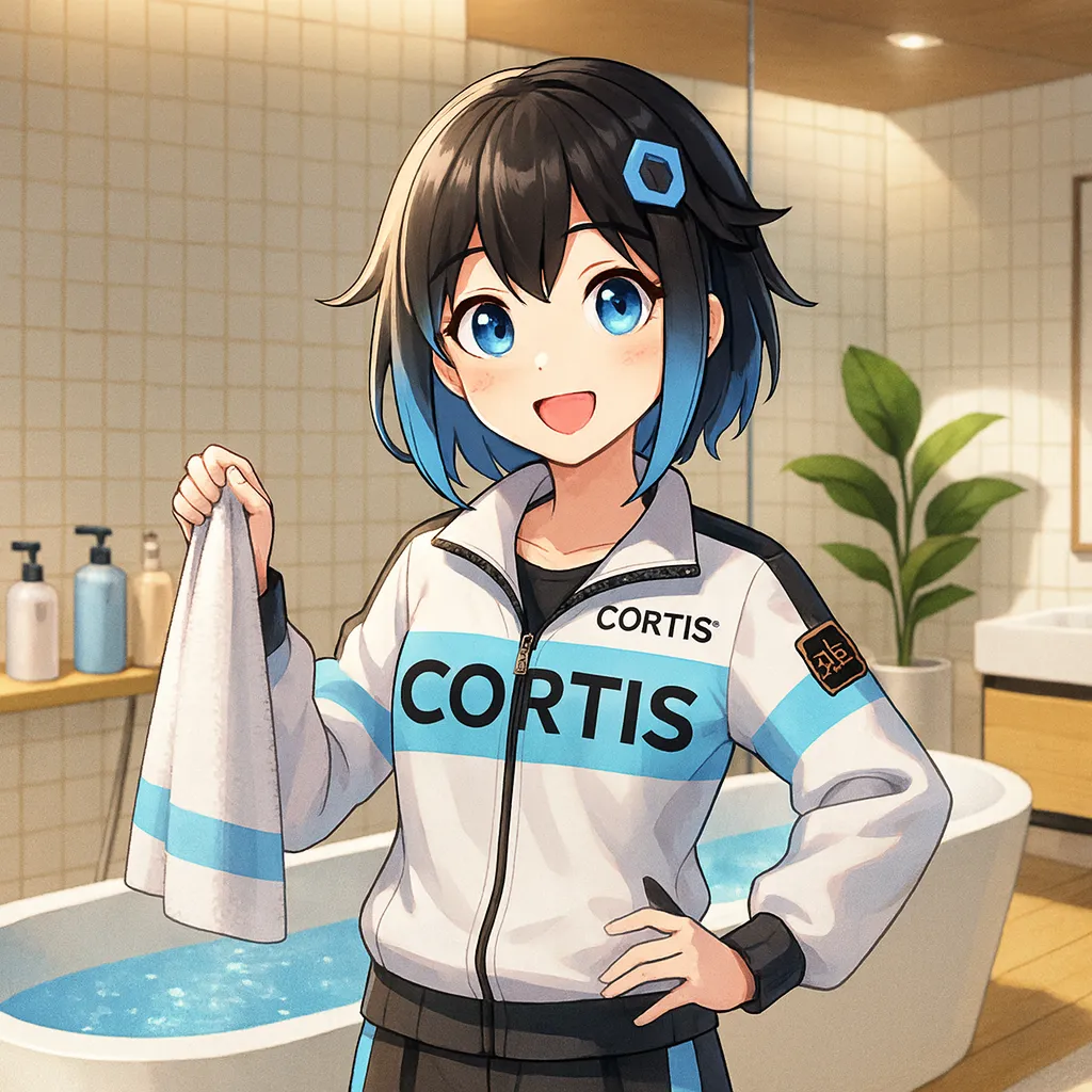 サウナデトックスの効果を高める方法をイメージした女性キャラクターのイラスト