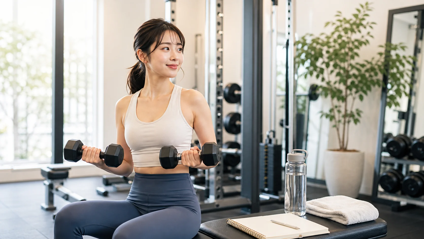 女性が増量期と減量期のスパンを考えながらボディメイクするイメージ