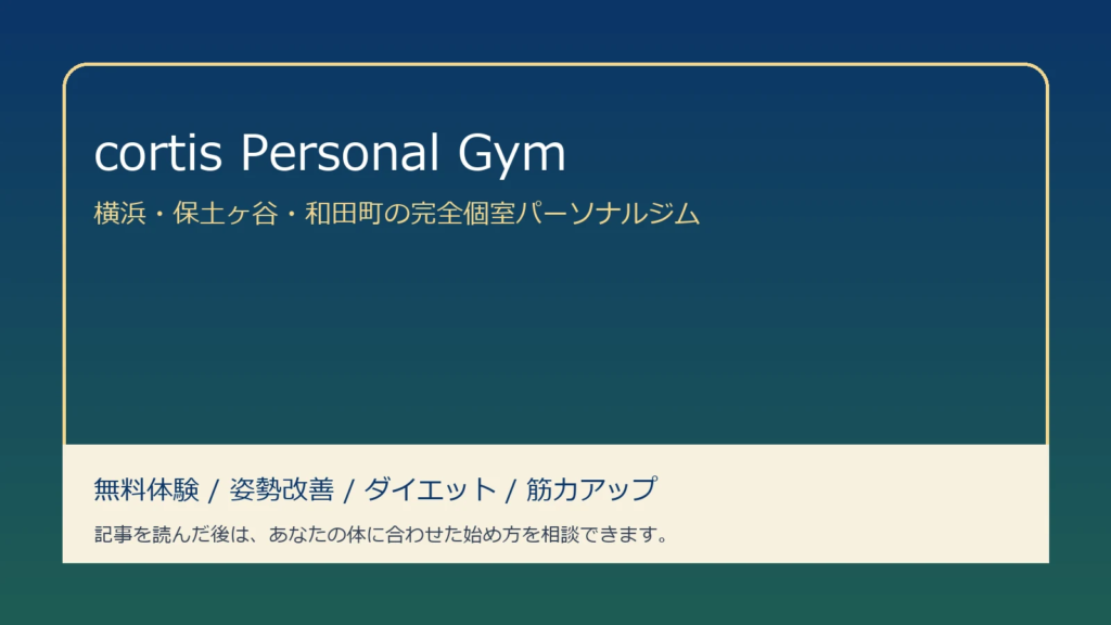 cortisパーソナルジムの記事改善用ビジュアル