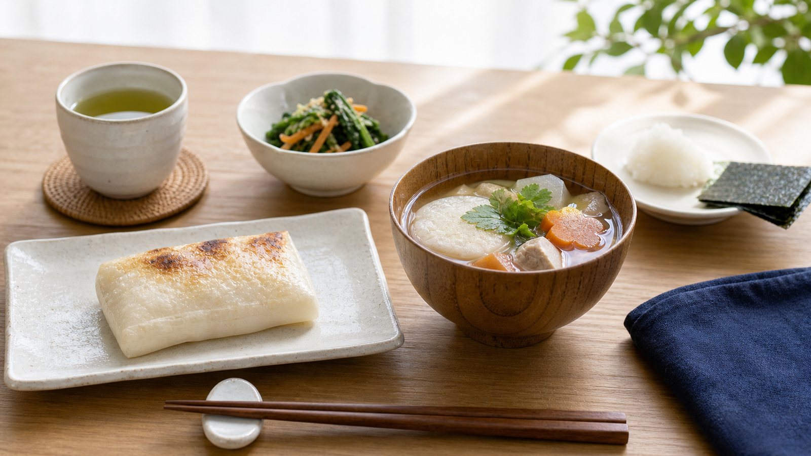 餅は太るかを考えるための雑煮と切り餅の食事例