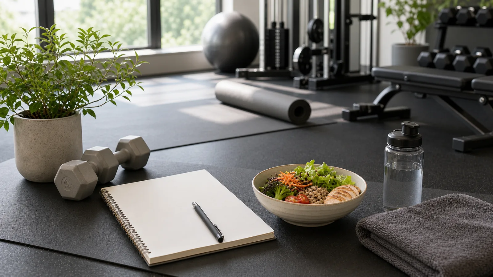 ダイエット後のリバウンドを戻しすぎない食事と運動習慣のイメージ