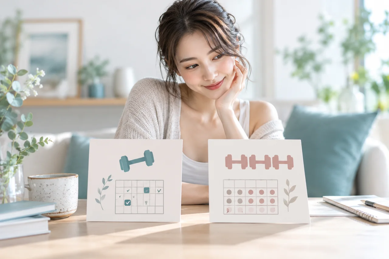 都度払いと定期利用の違いを、予定の入り方の違いとして表現したイメージ